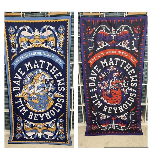 Other - Dave Matthews Tim Reynolds Tapestry Cancun Mexico 2023 Double Sided Day of Dead